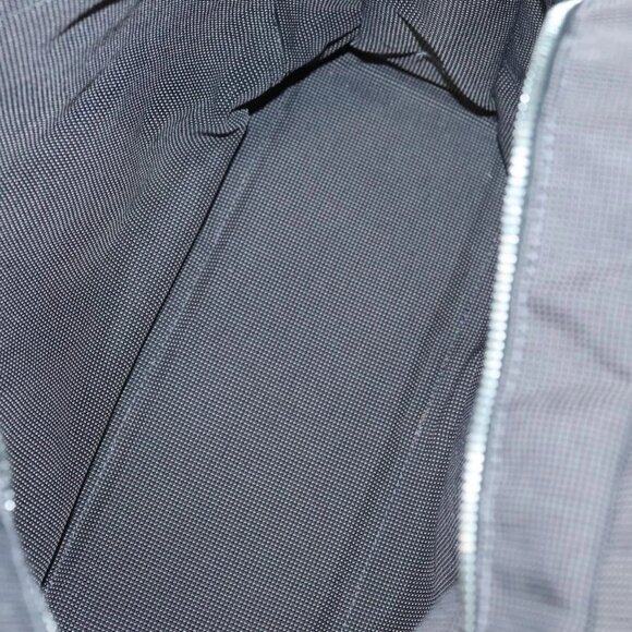 HERMES Her Line MM Hand Bag Canvas Gray Auth 121140 - Picture 13 of 16